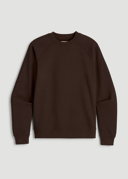 French Terry Crewneck Sweatshirt for Tall Women in Espresso