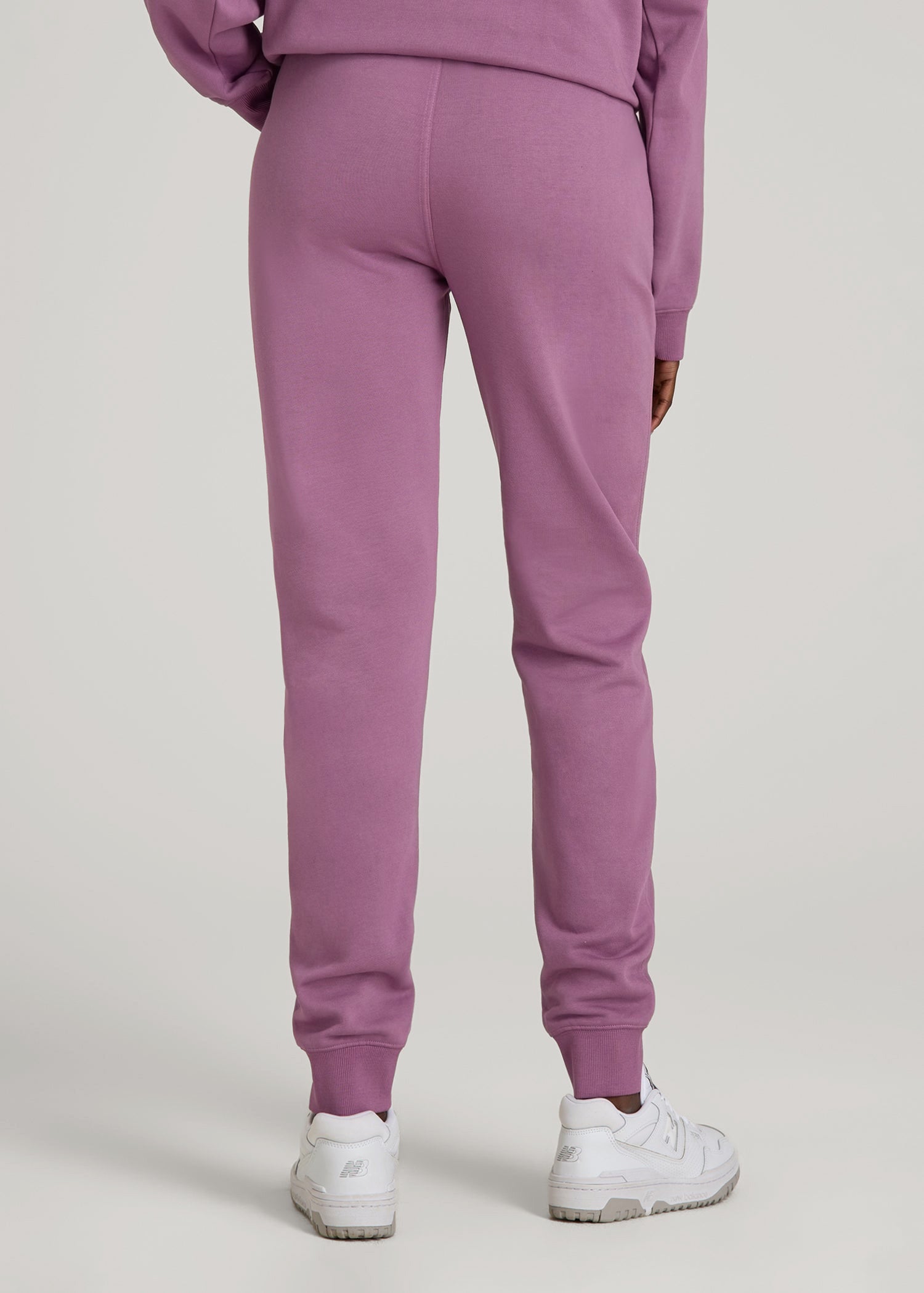 Garment Dyed Joggers for Tall Women in Washed Argyle Purple