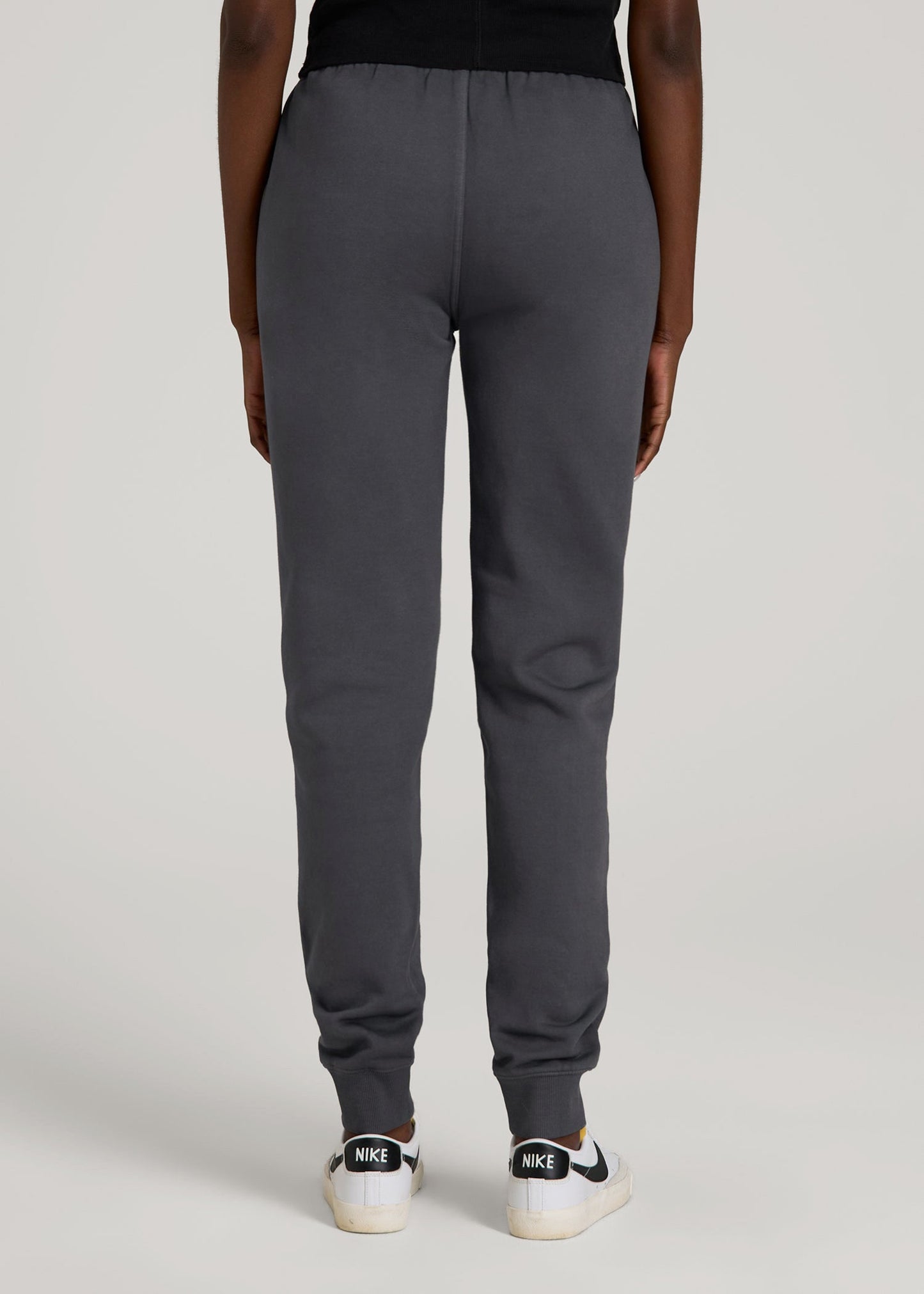Garment Dyed Joggers for Tall Women in Washed Charcoal Rinse