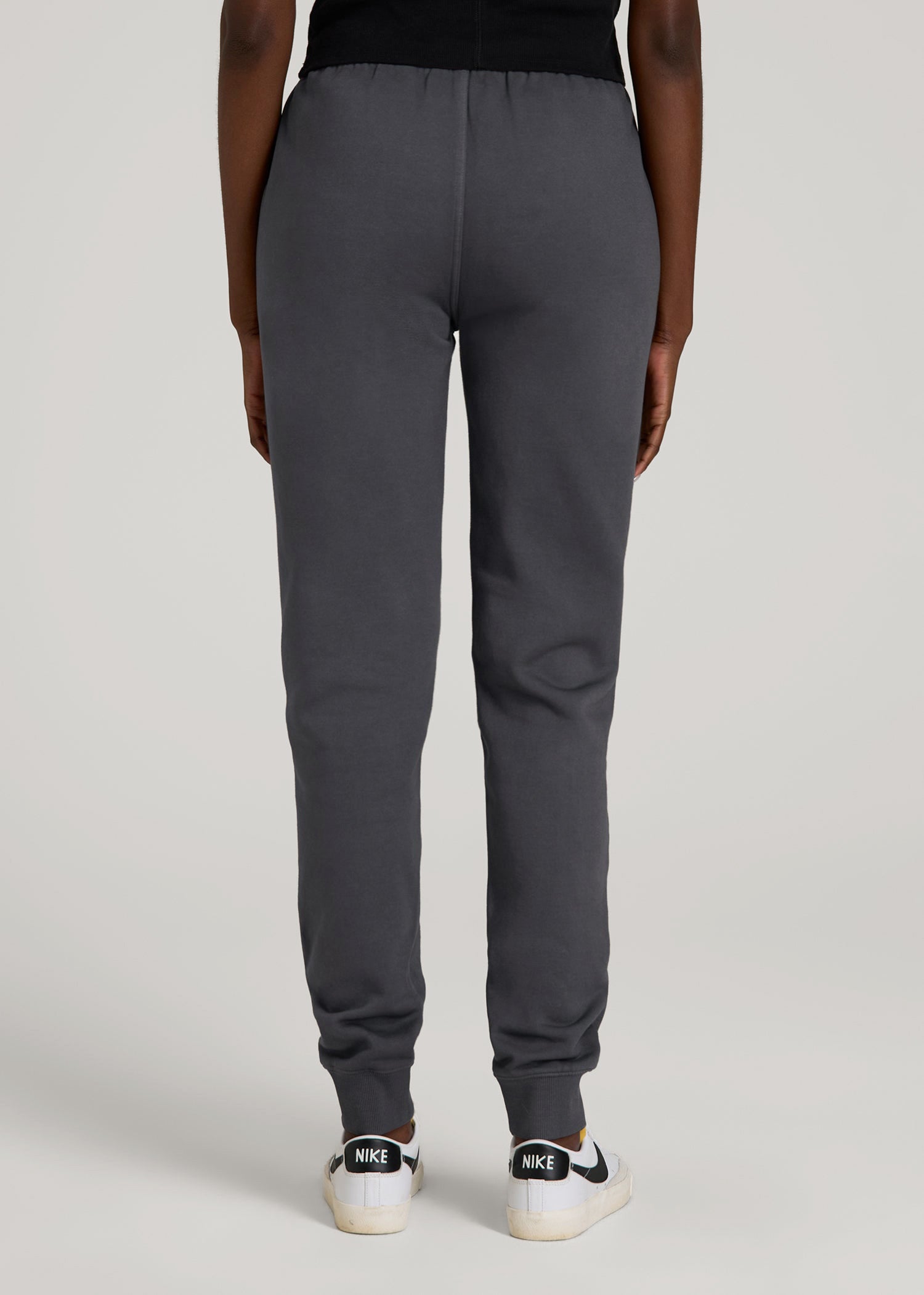 Garment Dyed Joggers for Tall Women in Washed Charcoal Rinse