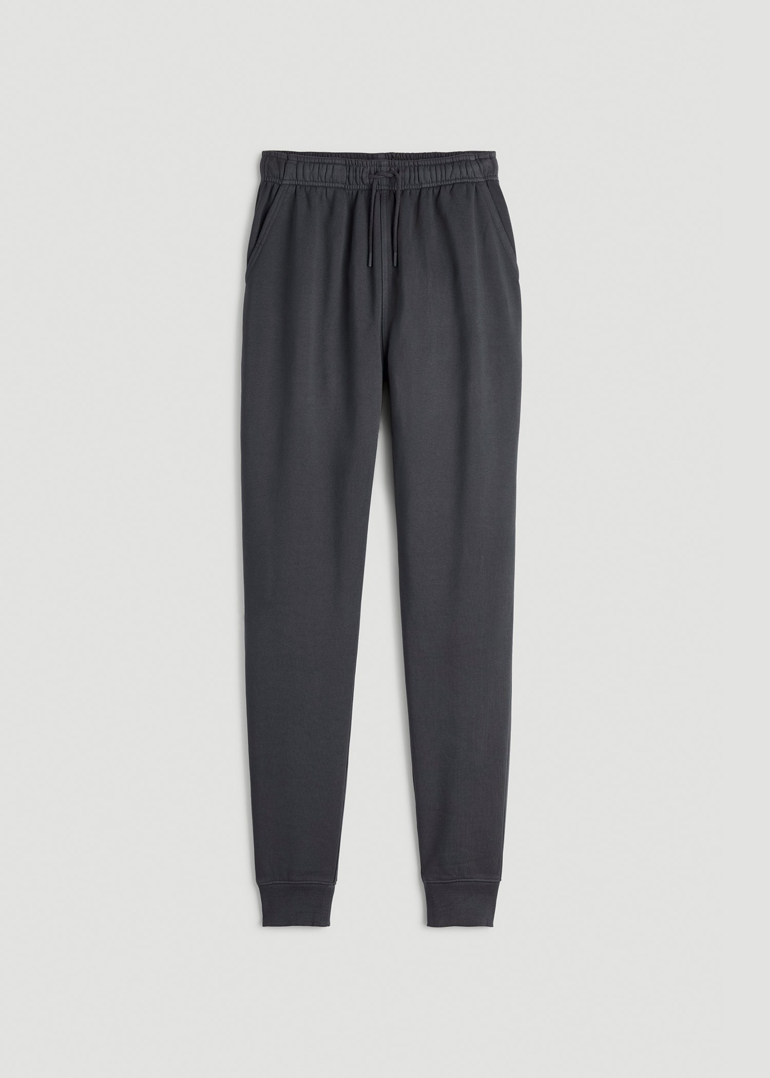 Garment Dyed Joggers for Tall Women in Washed Charcoal Rinse