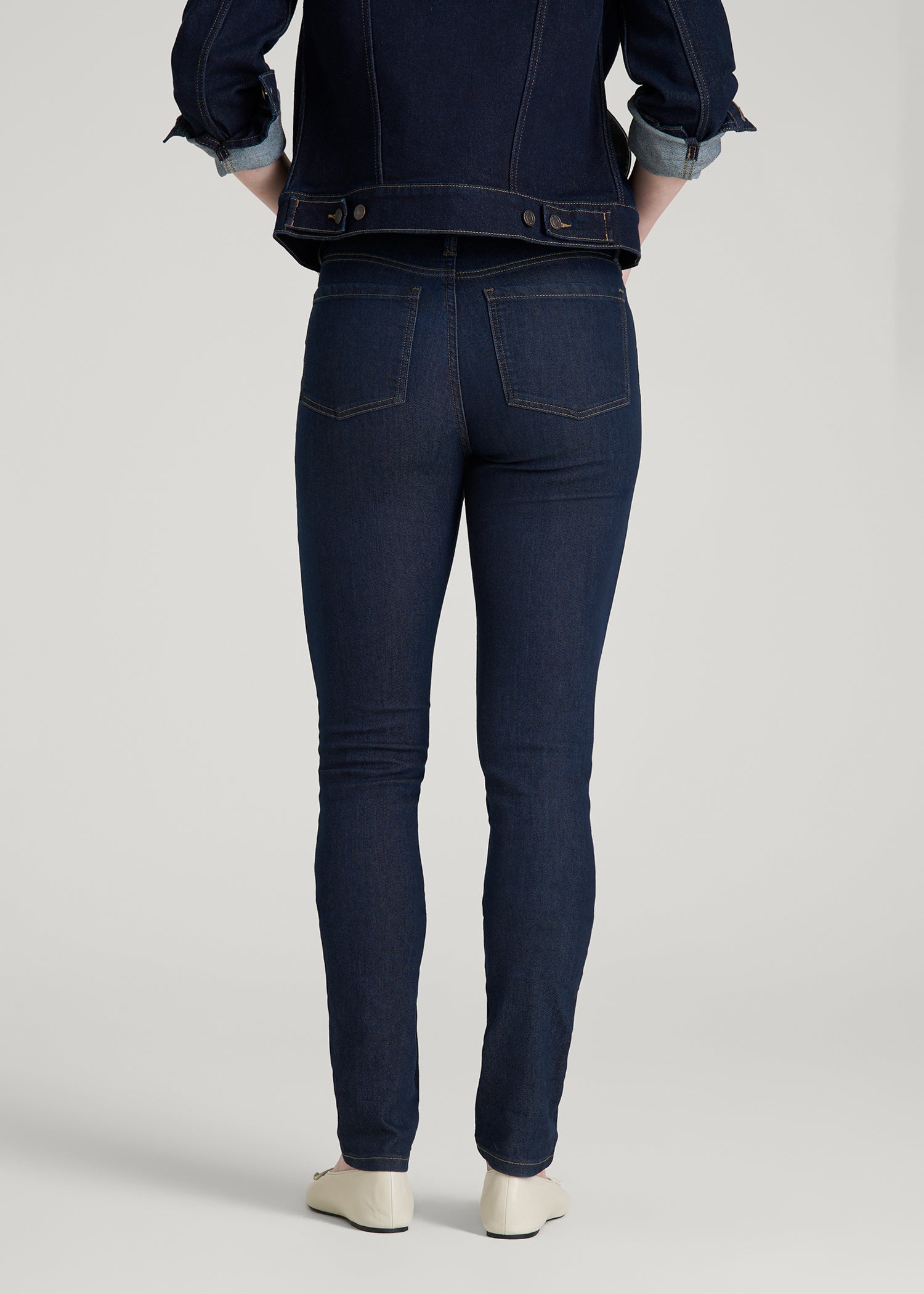 Georgia High-Rise Skinny Jeans for Tall Women in Deep Indigo Wash