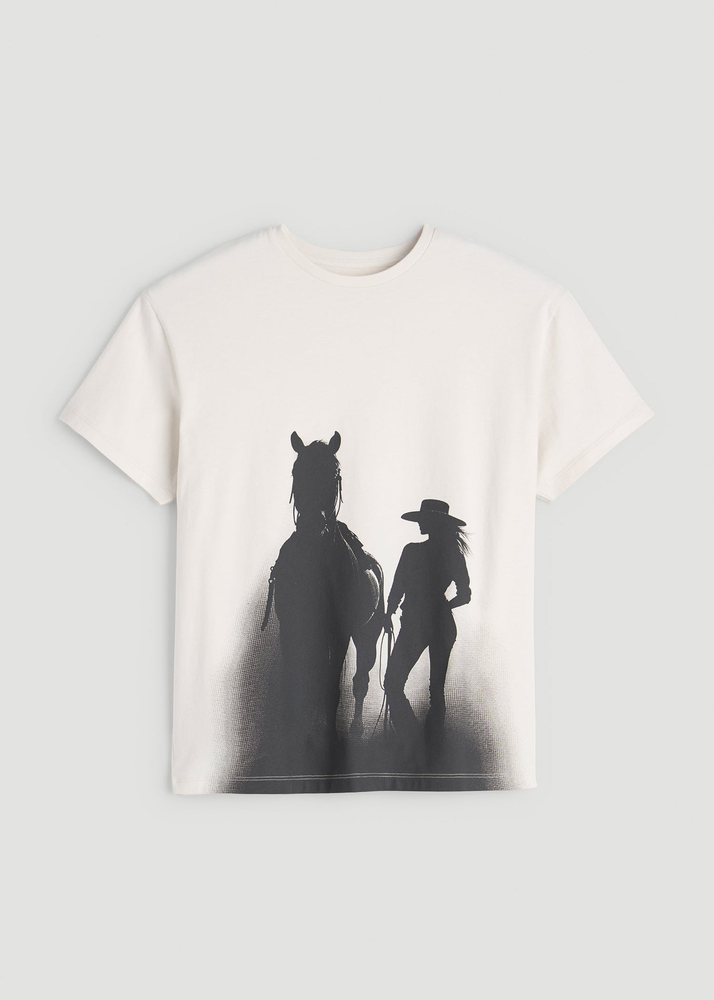 Equestrian Graphic Tee for Tall Women in Sand