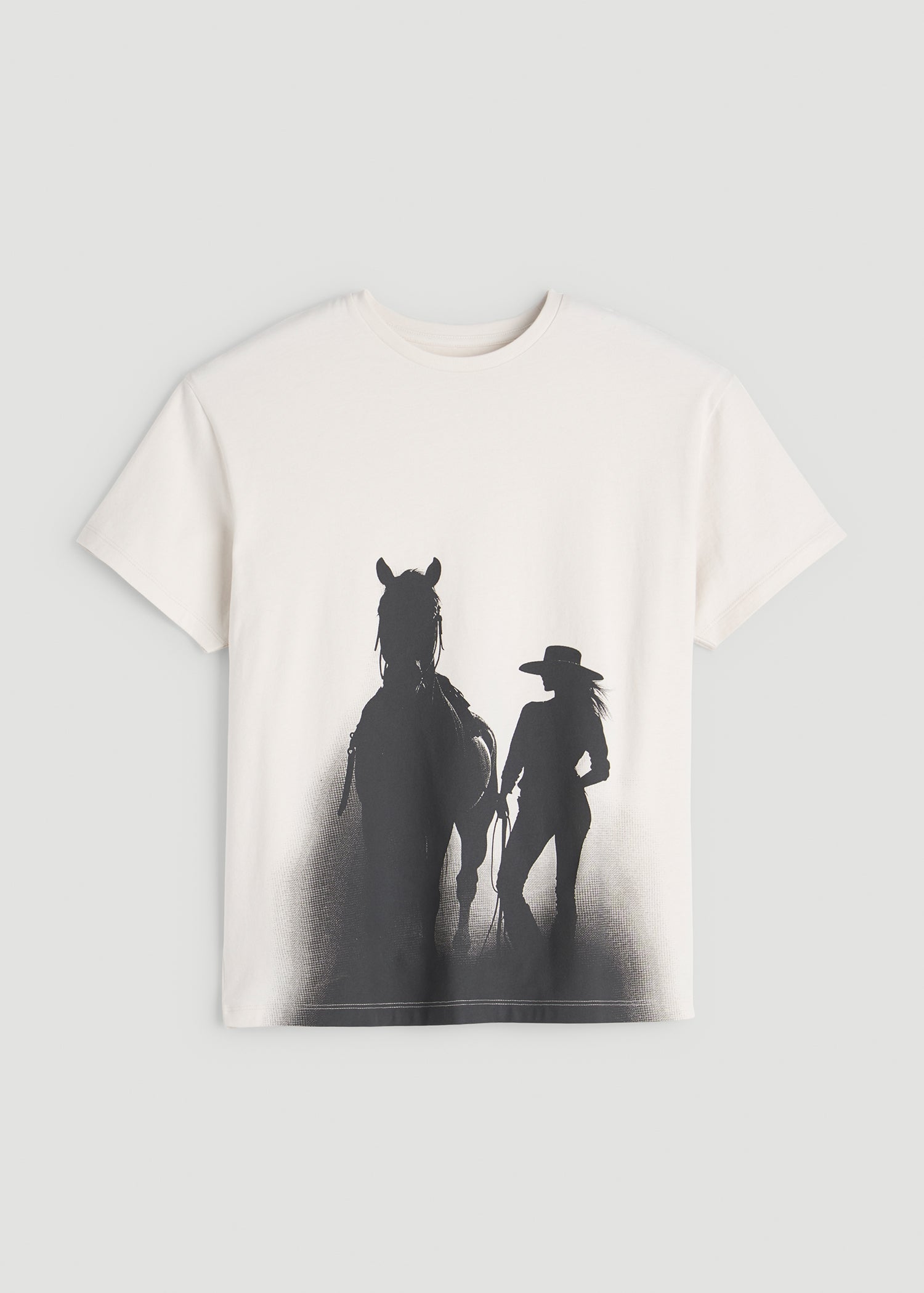 Equestrian Graphic Tee for Tall Women in Sand