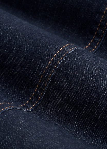Long Sleeve Denim Jumpsuit for Tall Women in Rinse Wash
