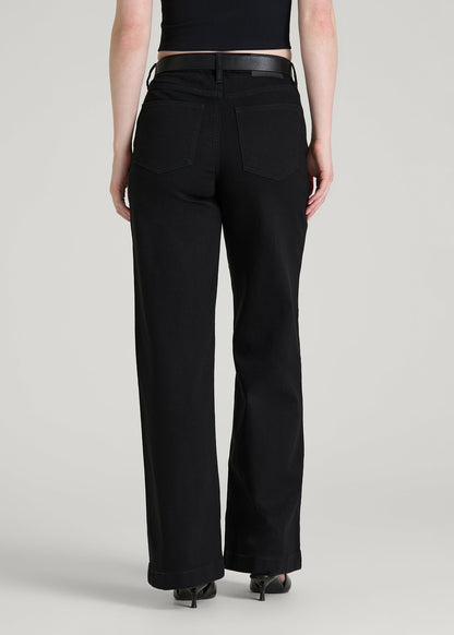 Luna High-Rise Wide-Leg Jeans for Tall Women in Optimum Black