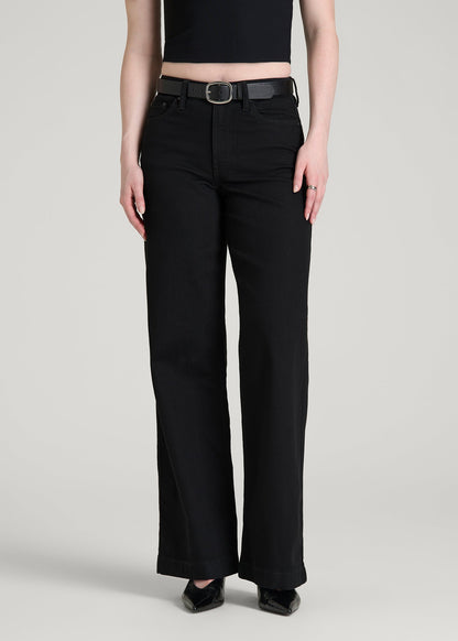 Luna High-Rise Wide-Leg Jeans for Tall Women in Optimum Black