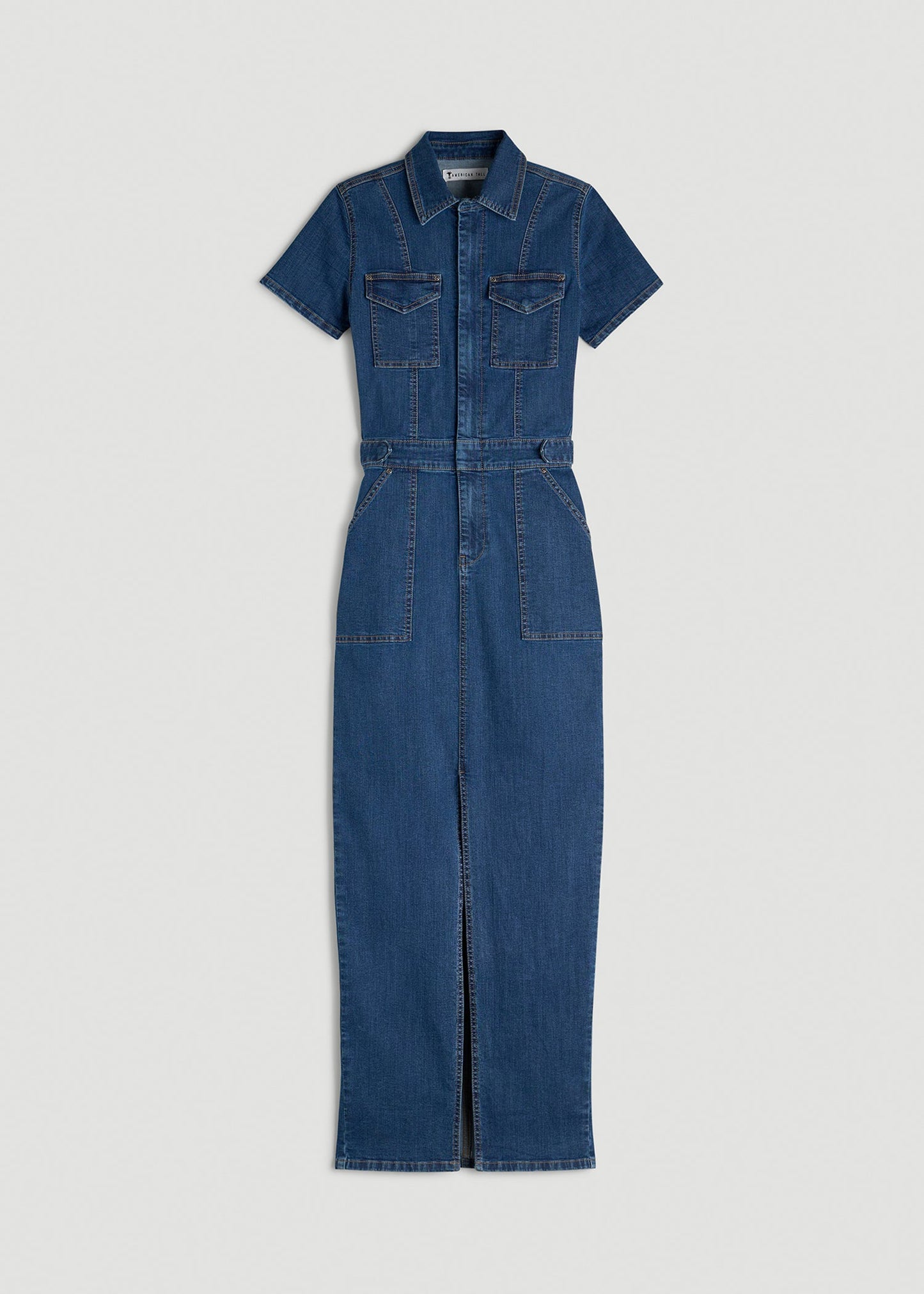 Maxi Denim Dress for Tall Women in New Colorado Blue