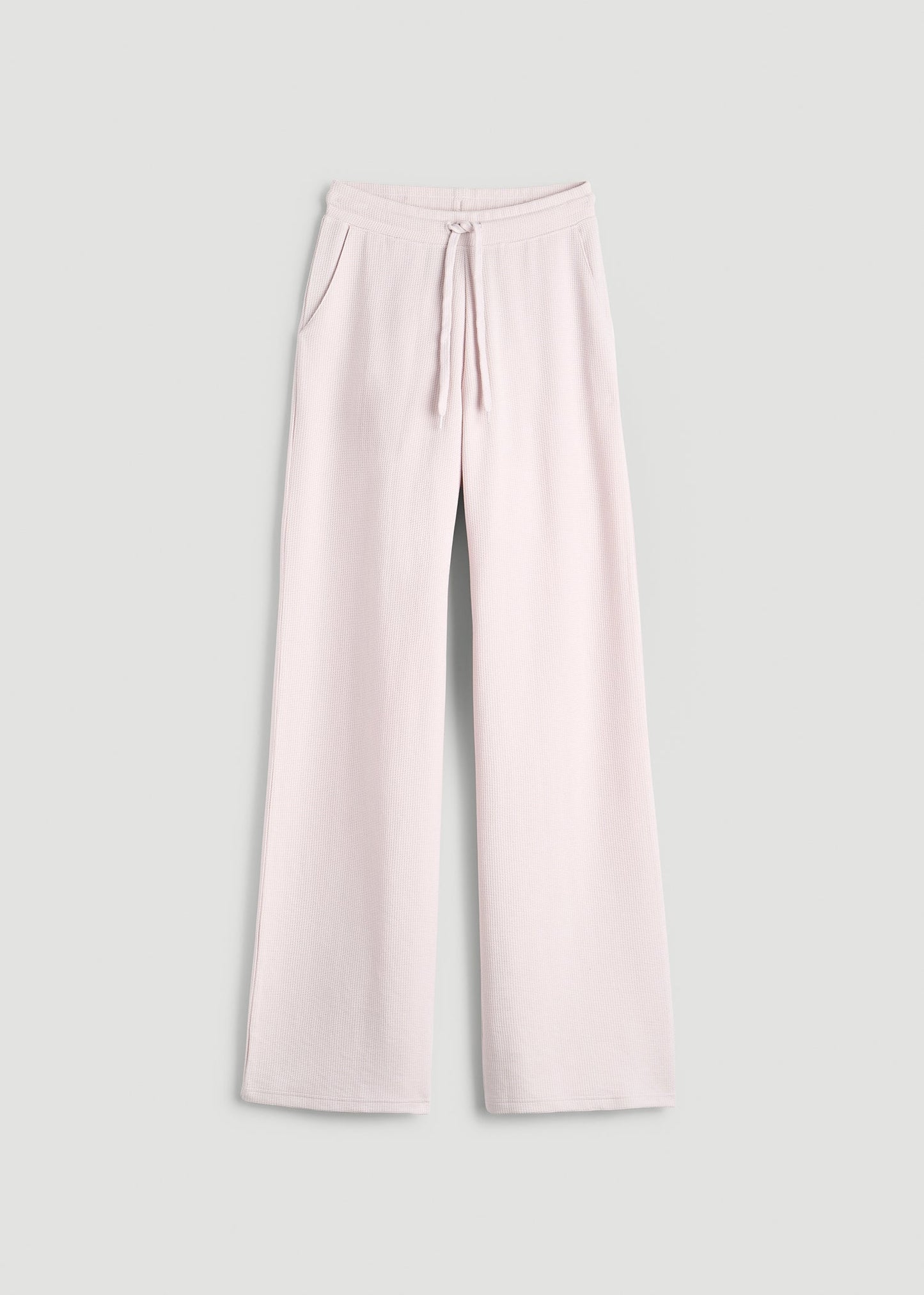 Mid Rise Waffle Wide Leg Pant for Tall Women in Grey Lilac