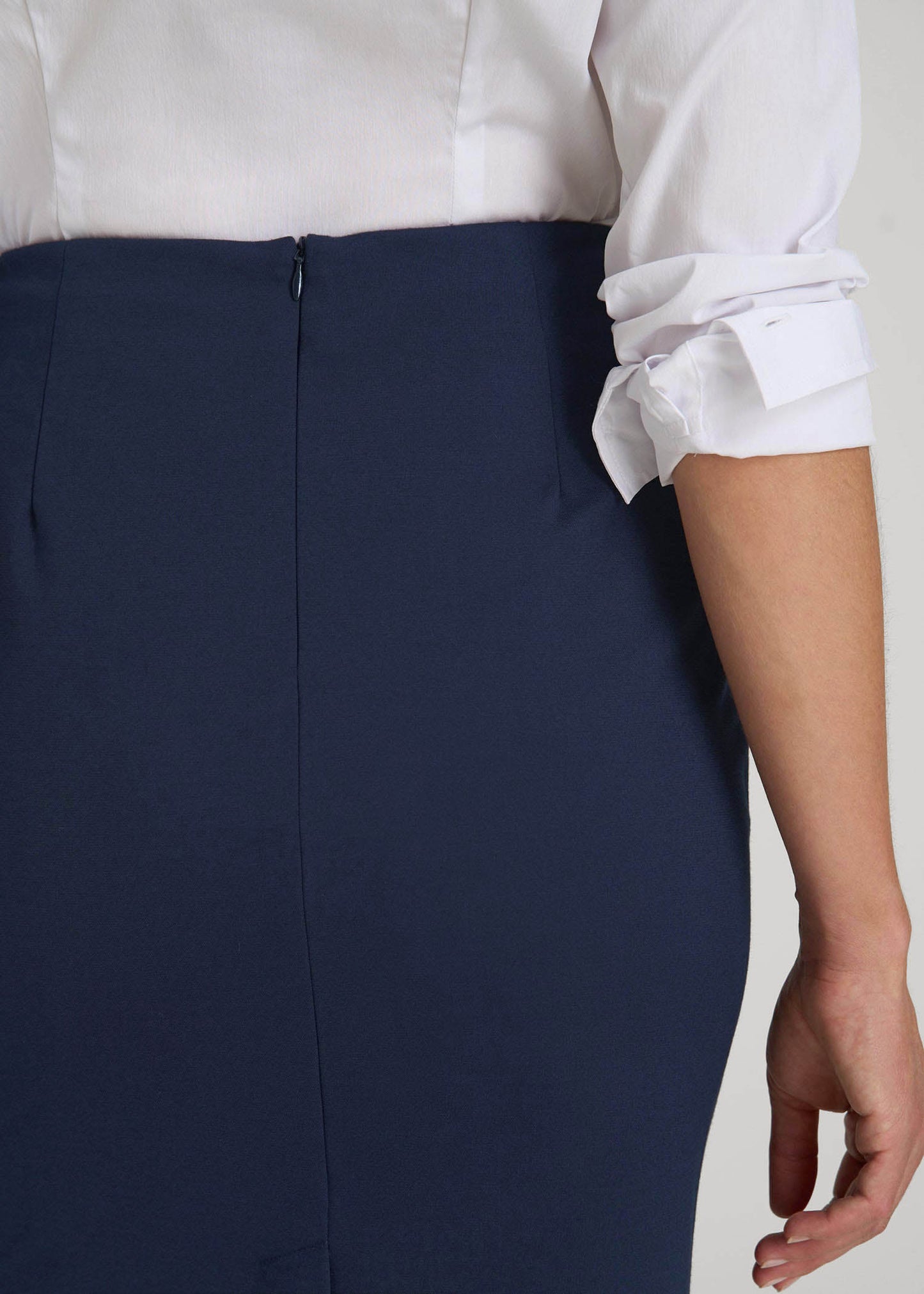 Freedom Flex Pencil Skirt for Tall Women in Navy