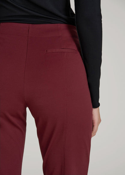 Freedom Flex Slim Straight Leg Dress Pants for Tall Women in Tawny Port