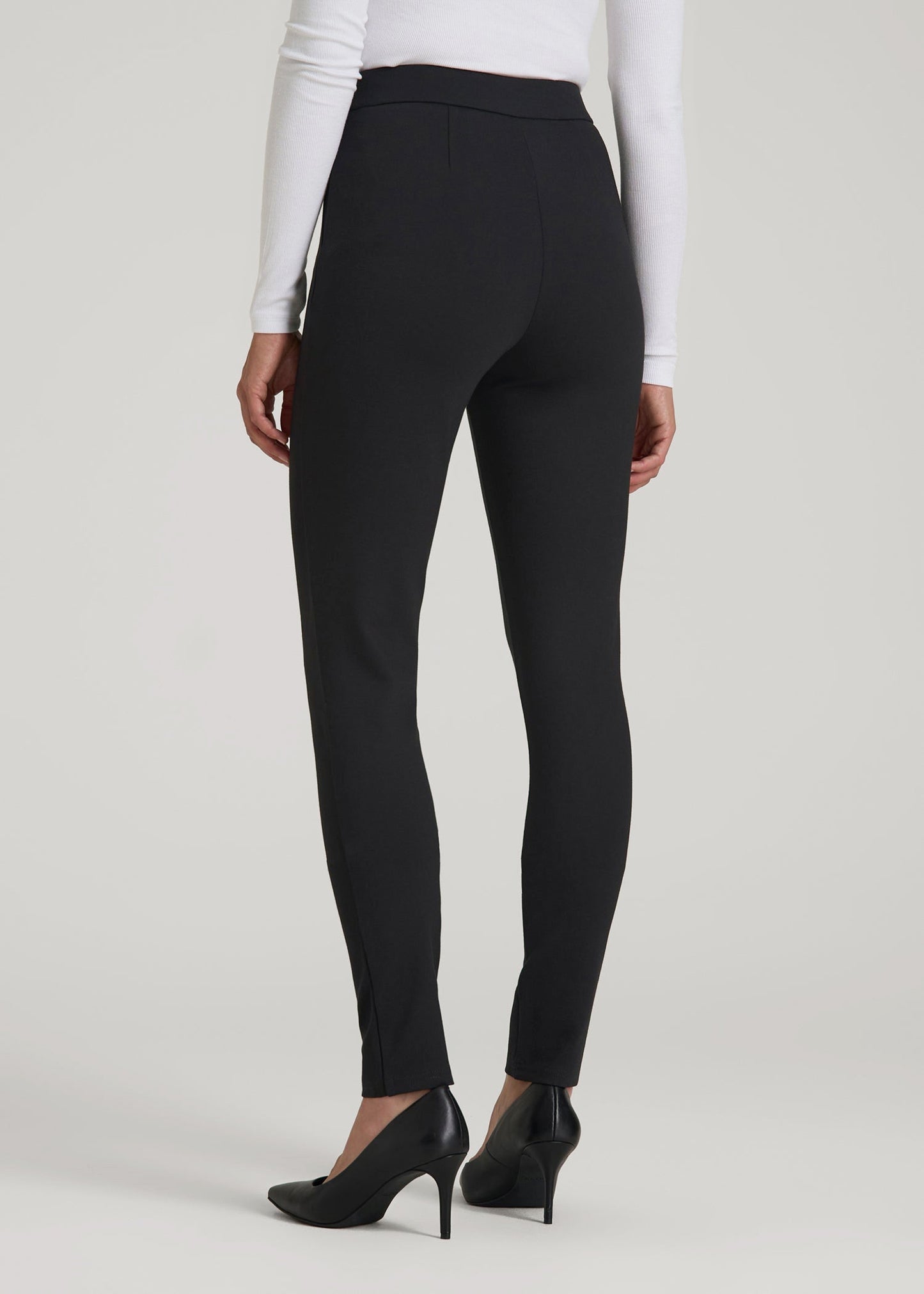 Flex Ponte Skinny High Rise Pant for Tall Women in Black