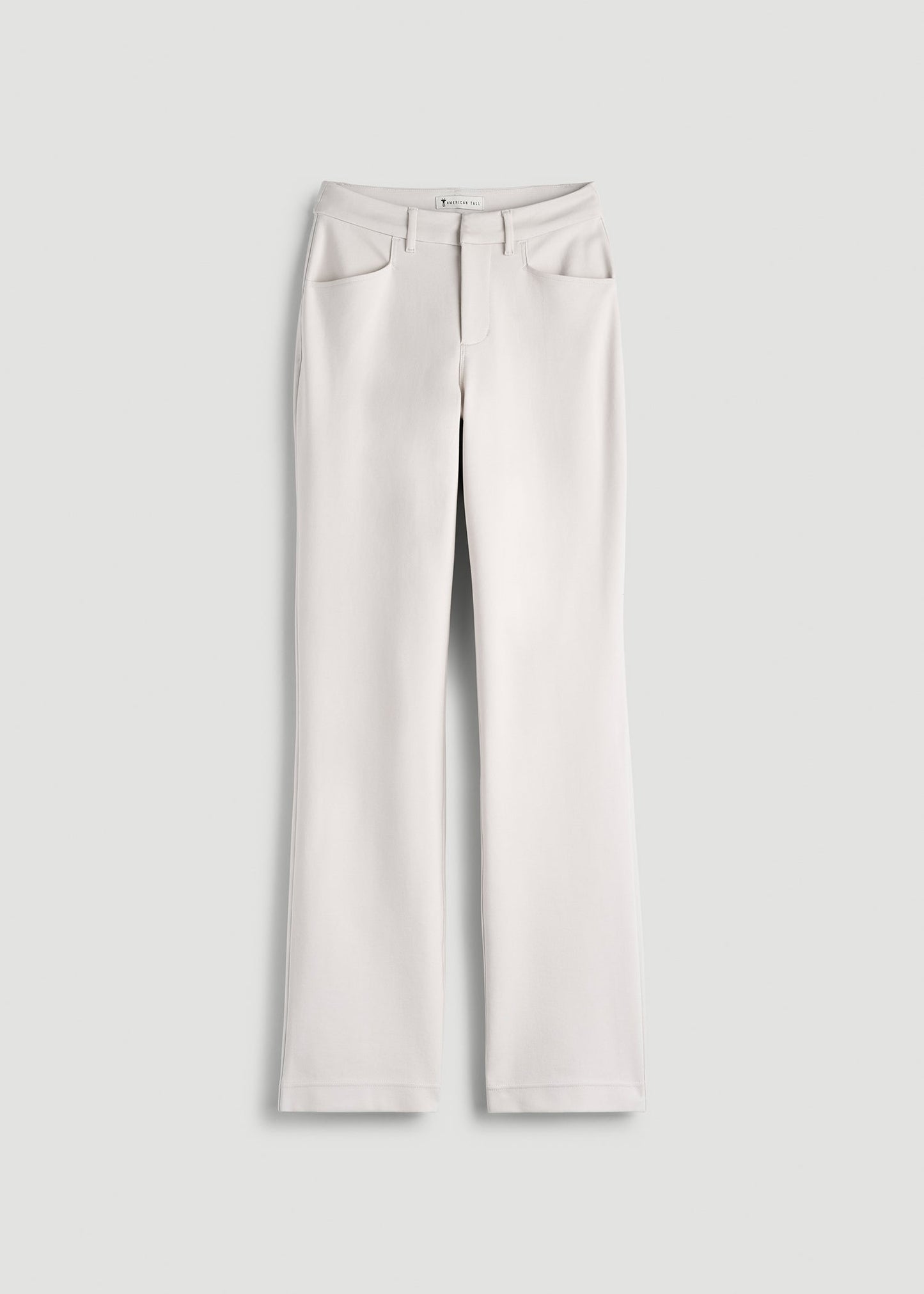 Flex Ponte Straight Leg Pants for Tall Women in White Sand