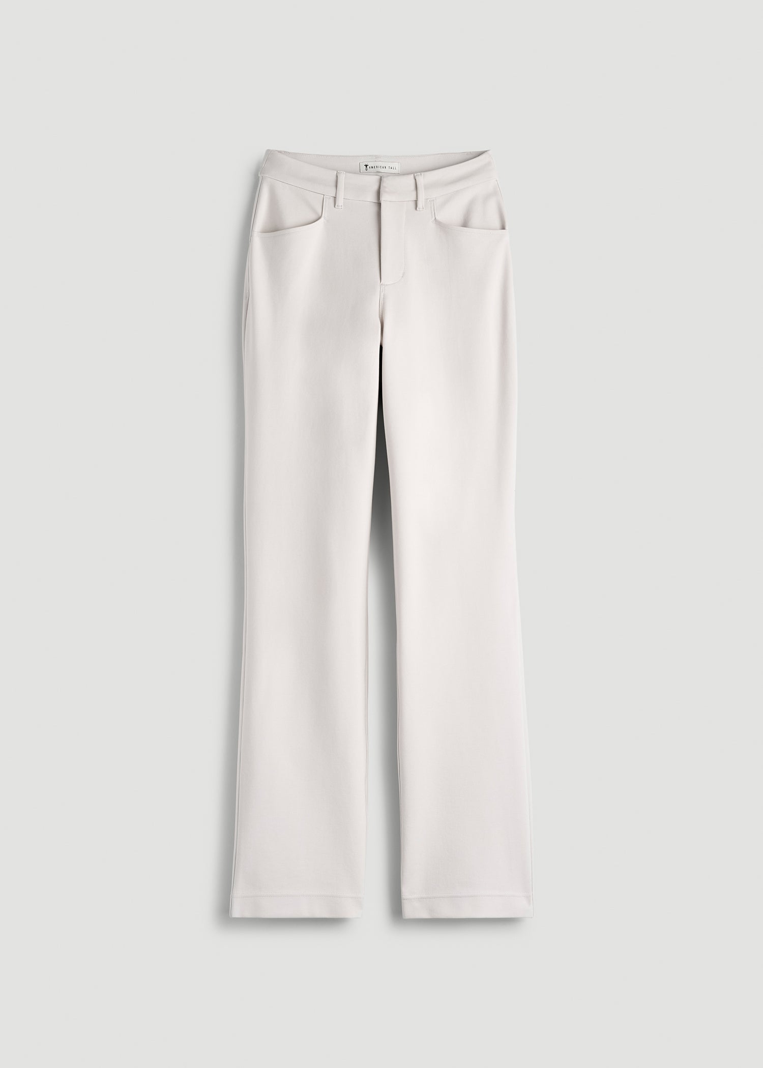 Flex Ponte Straight Leg Pants for Tall Women in White Sand