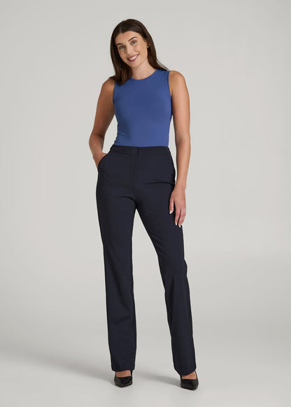 Freedom Flex Straight Leg Dress Pants for Tall Women in Deep Navy