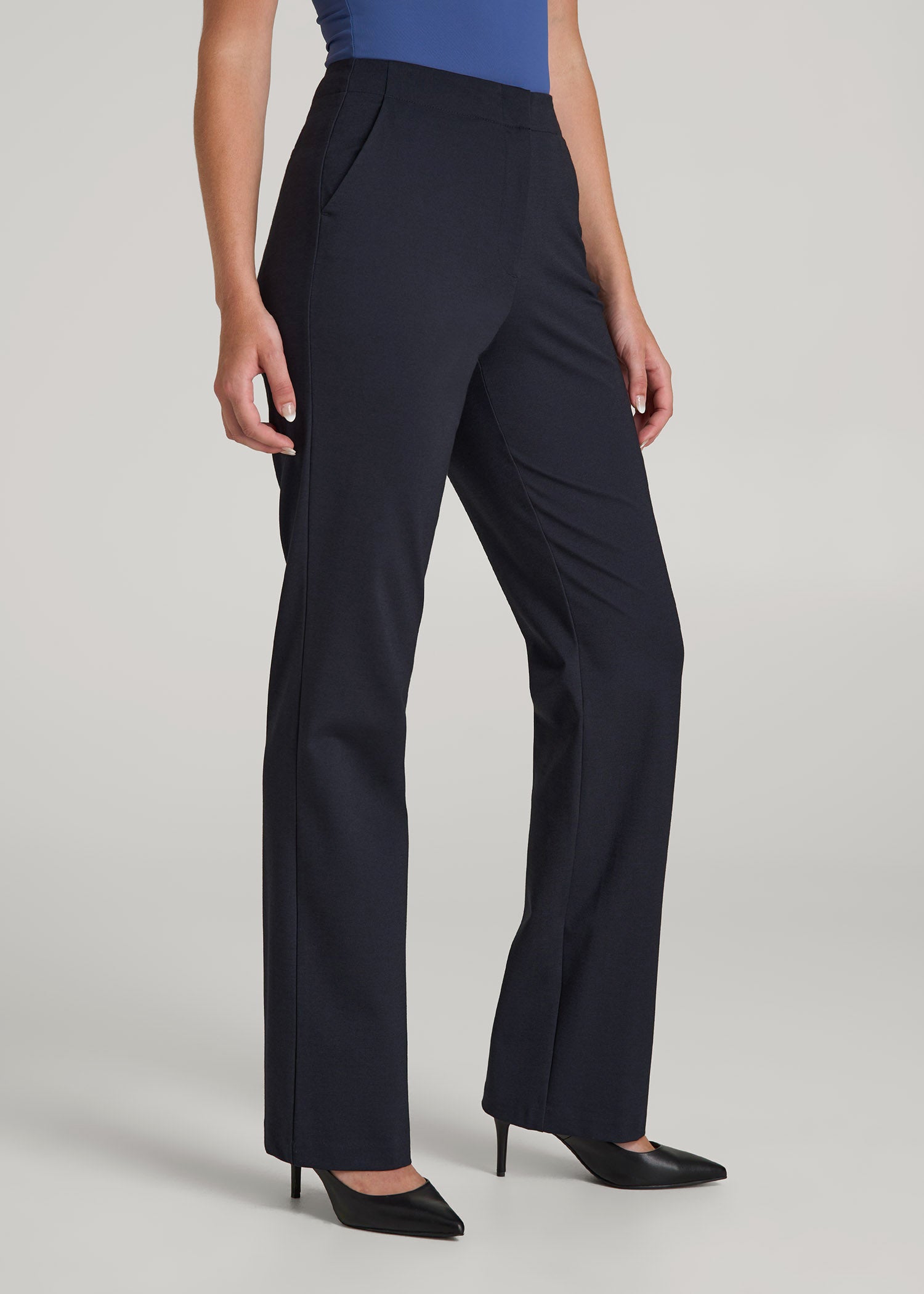 Freedom Flex Straight Leg Dress Pants for Tall Women in Deep Navy