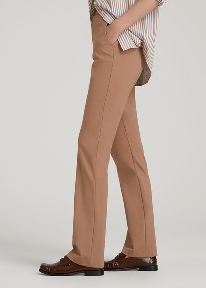 Freedom Flex Straight Leg Dress Pants for Tall Women in Woodsmoke