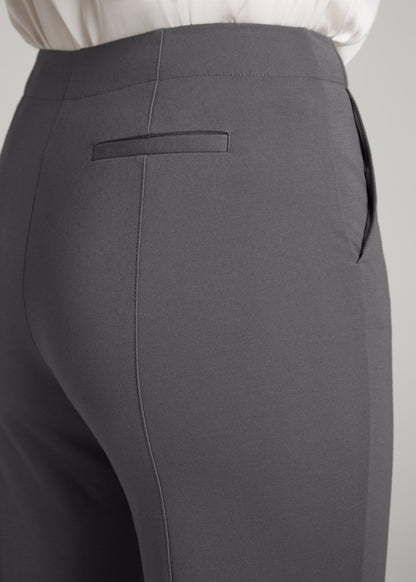 Freedom Flex Slim Straight Leg Dress Pants for Tall Women in Slate
