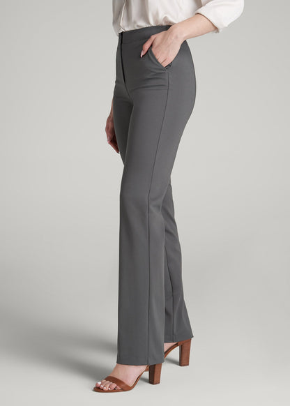 Freedom Flex Slim Straight Leg Dress Pants for Tall Women in Slate