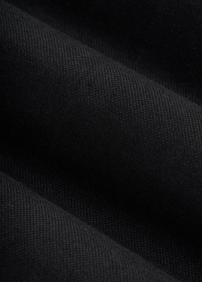 Stretch Linen Blend Dress Pants for Tall Women in Black