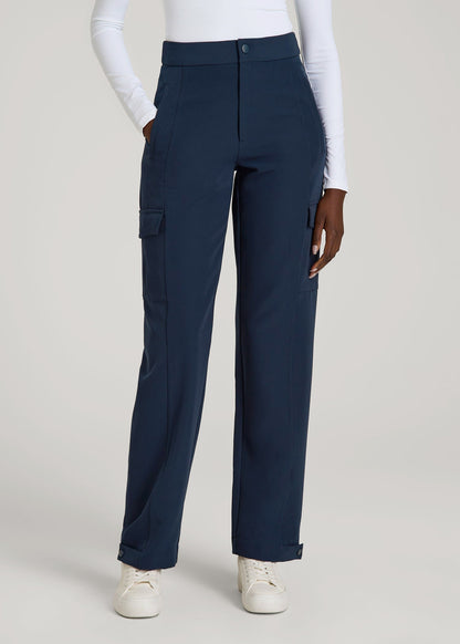Traveler Cargo Pants for Tall Women in Navy