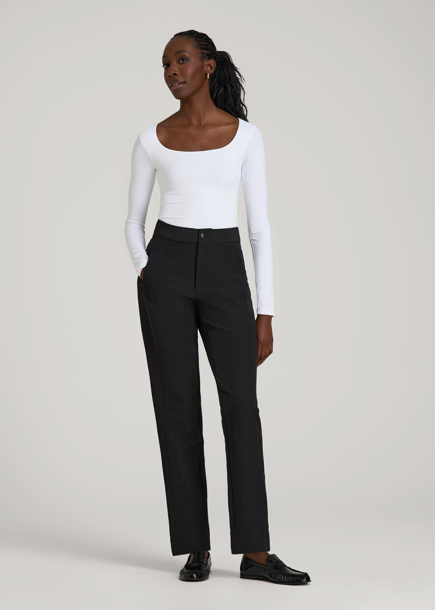 Traveler Tapered Fit Pant for Tall Women in Black