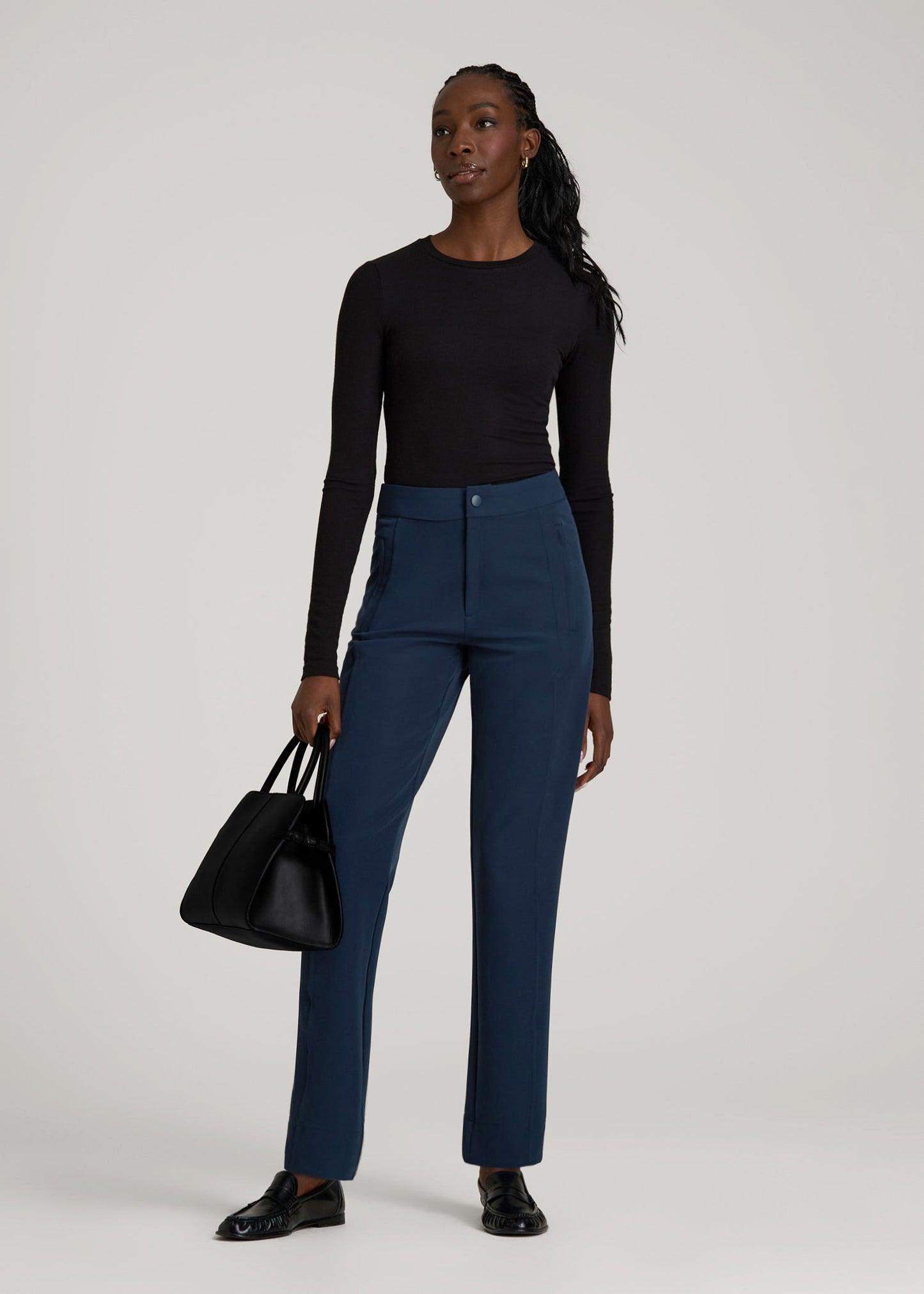 Traveler Tapered Fit Pant for Tall Women in Navy