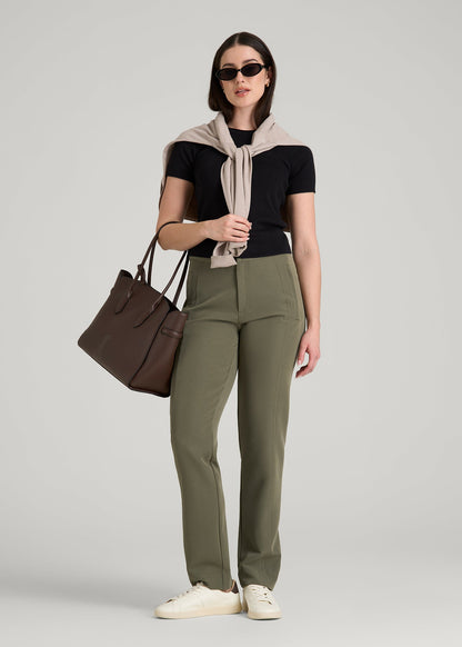 Traveler Tapered Fit Pant for Tall Women in Olive