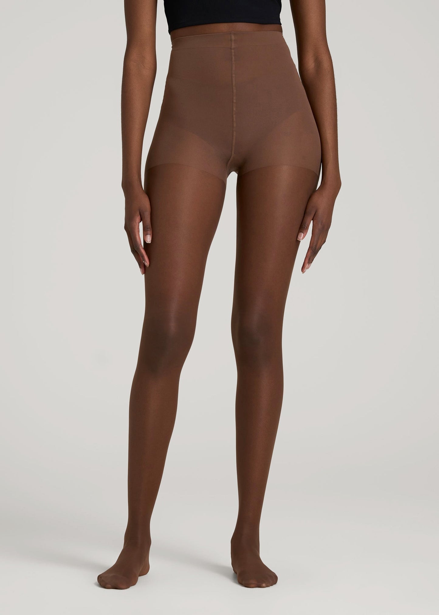 Ultra Sheer Pantyhose for Tall Women in Soft Cocoa