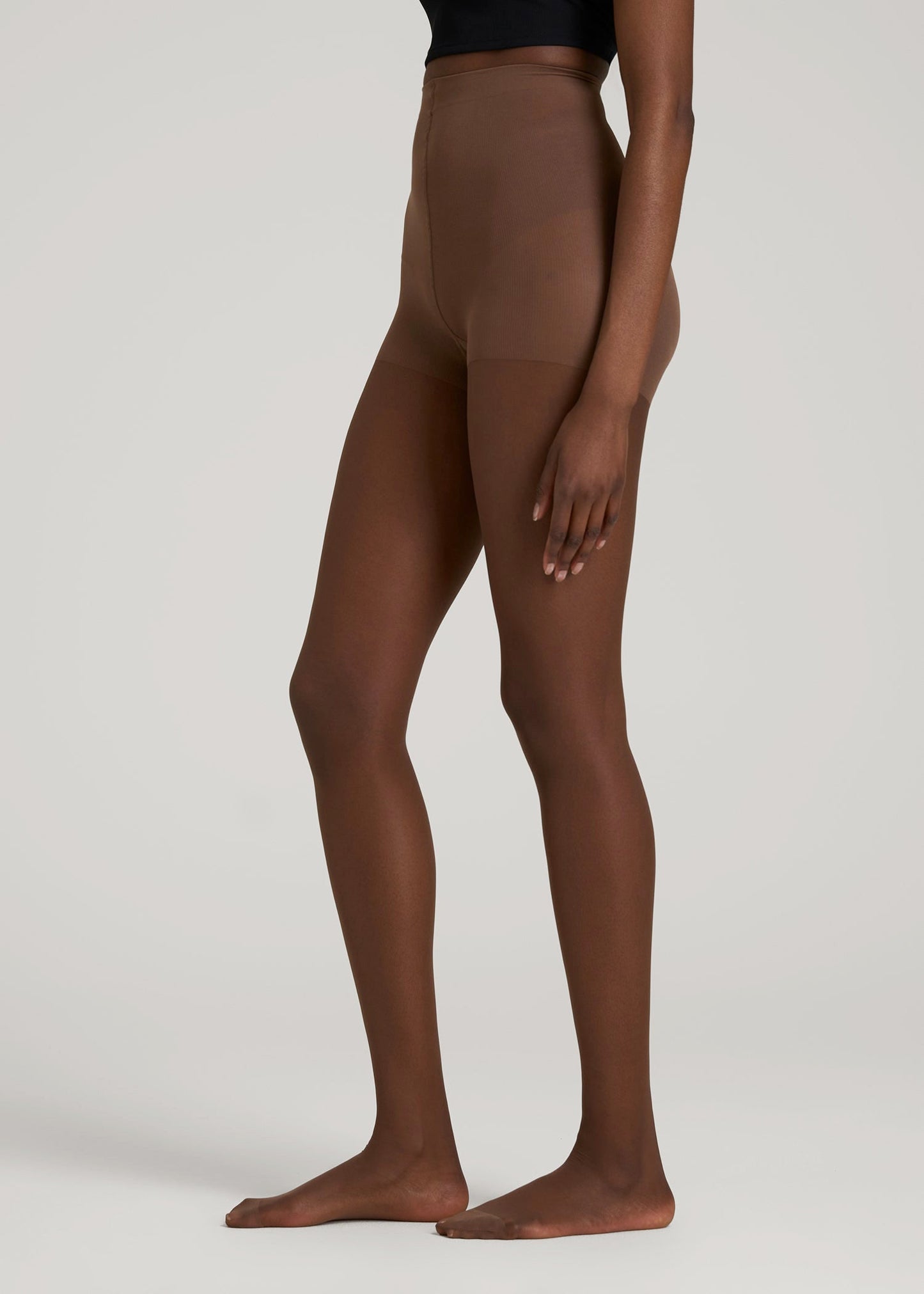 Ultra Sheer Pantyhose for Tall Women in Soft Cocoa