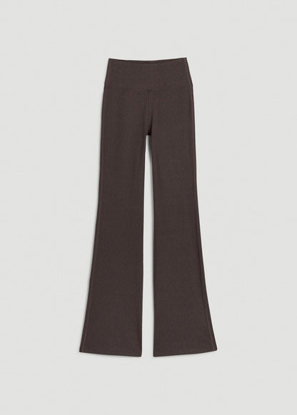 Ultra Soft High Rise Flare Yoga Pants for Tall Women in Espresso Mix