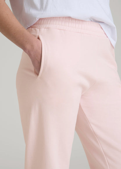 Wearever Fleece Relaxed Sweatpants for Tall Women in Barely Pink