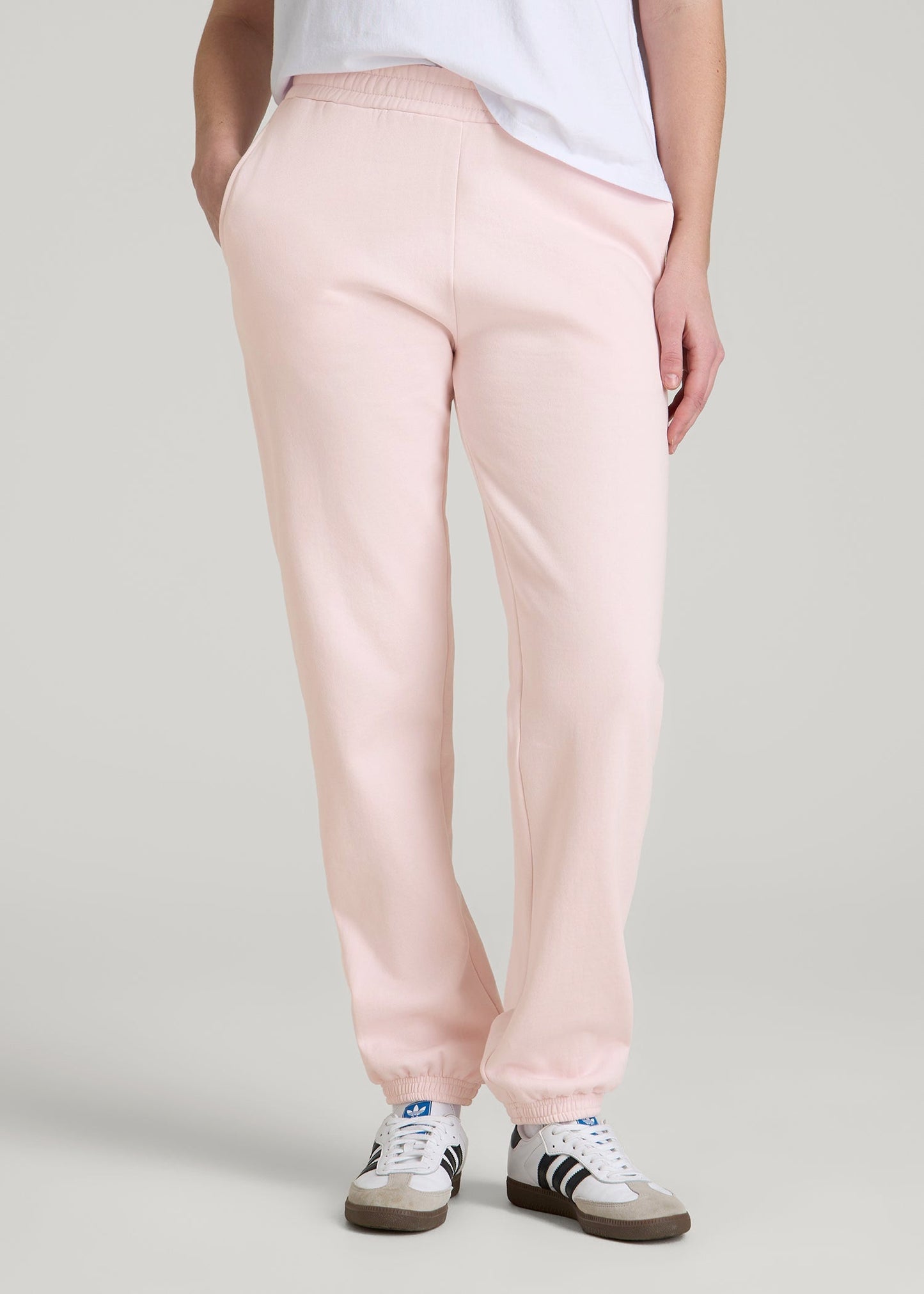 Wearever Fleece Relaxed Sweatpants for Tall Women in Barely Pink