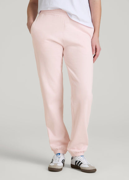 Wearever Fleece Relaxed Sweatpants for Tall Women in Barely Pink