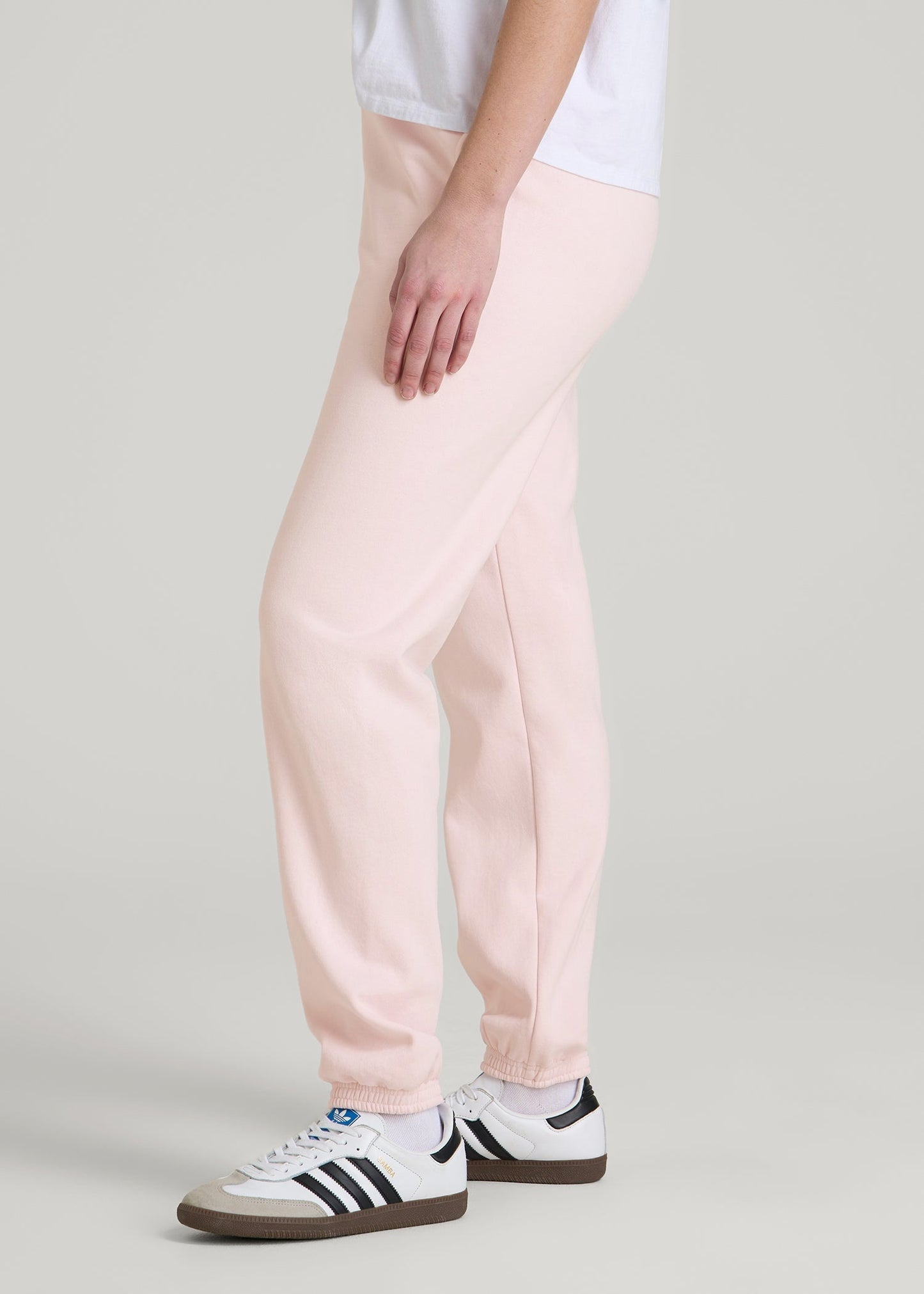 Wearever Fleece Relaxed Sweatpants for Tall Women in Barely Pink