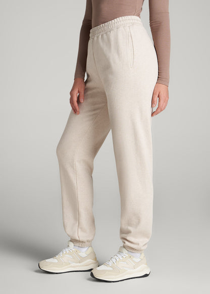 Wearever Fleece Relaxed Sweatpants for Tall Women in Oatmeal Mix