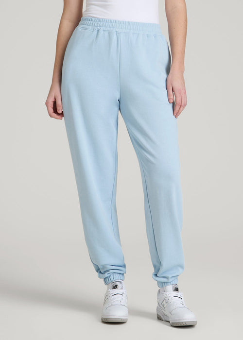 Wearever Oversized French Terry Joggers for Tall Women in Ice Blue