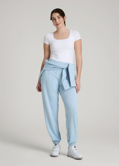 Wearever Oversized French Terry Joggers for Tall Women in Ice Blue
