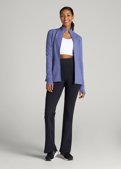 Women's Athletic Zip-Up Jacket for Tall Women in Marlin Blue