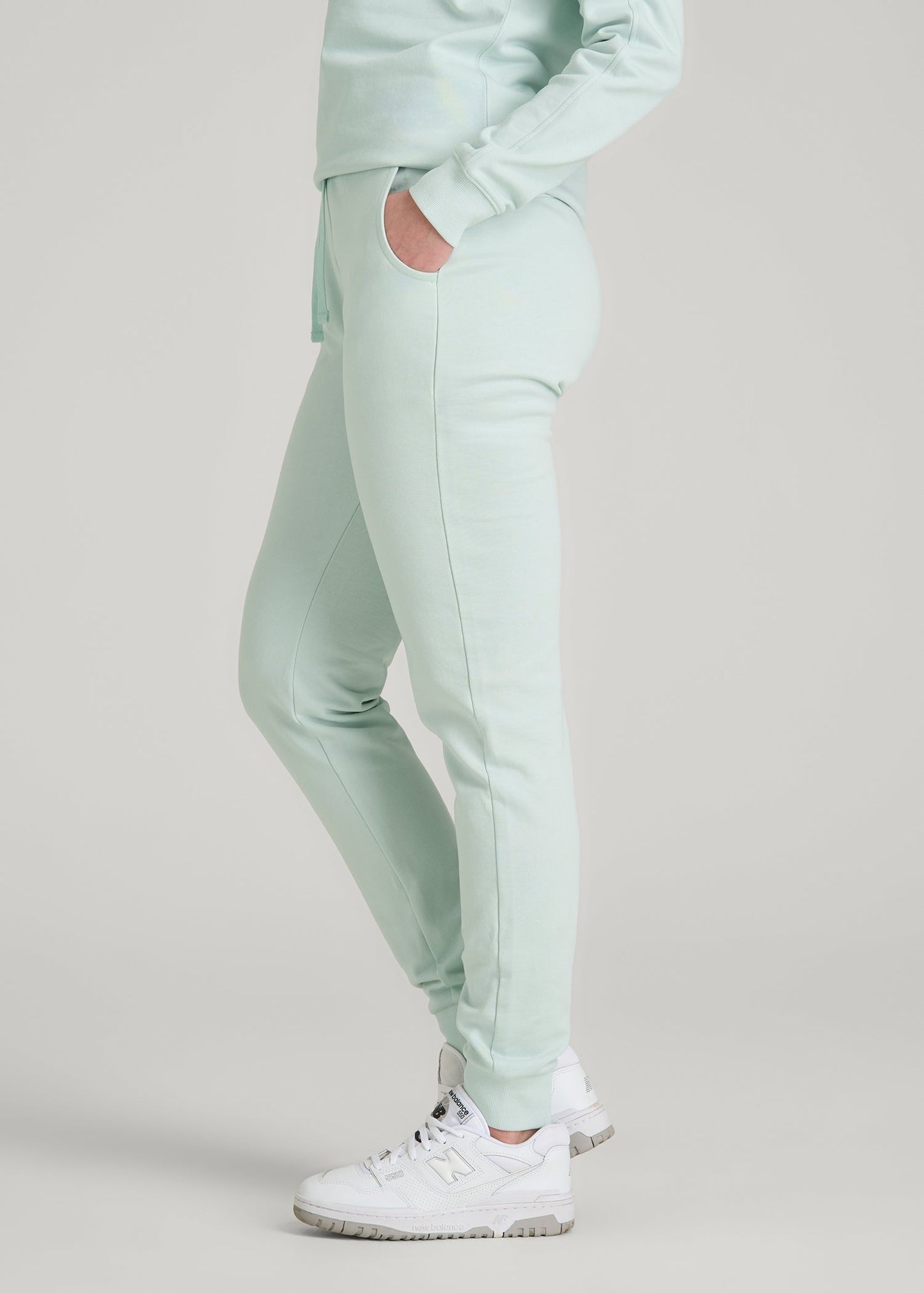 Wearever 2.0 French Terry Joggers for Tall Women in Opal Blue