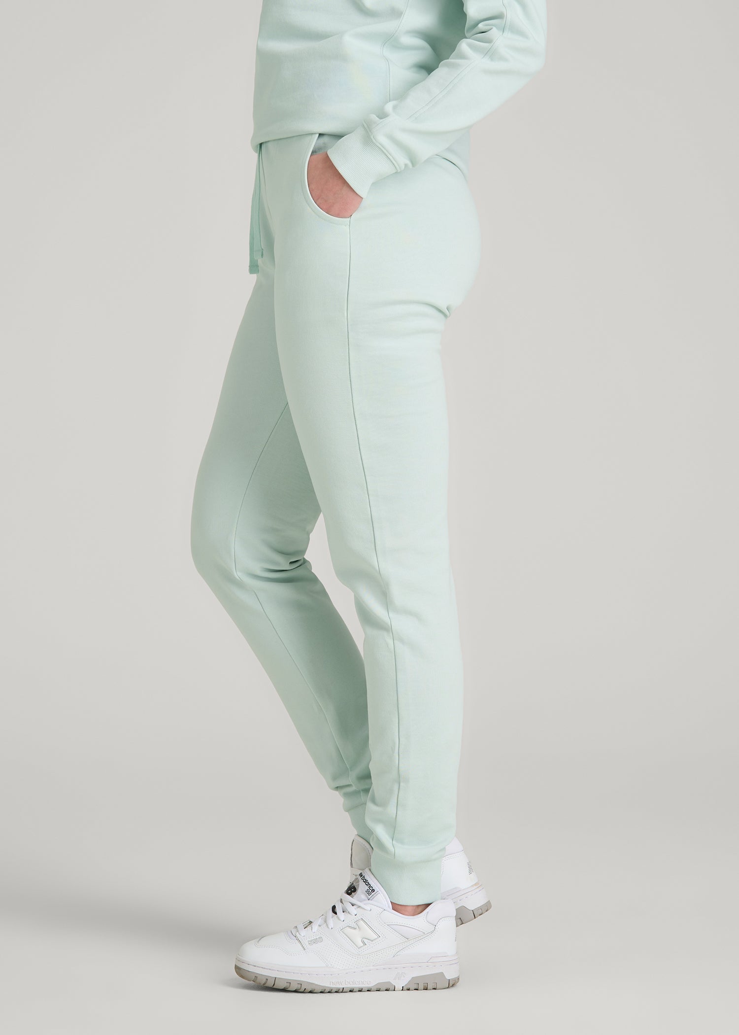 Wearever 2.0 French Terry Joggers for Tall Women in Opal Blue