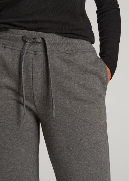 Wearever Fleece Open-Bottom Sweatpants for Tall Women in Charcoal Mix
