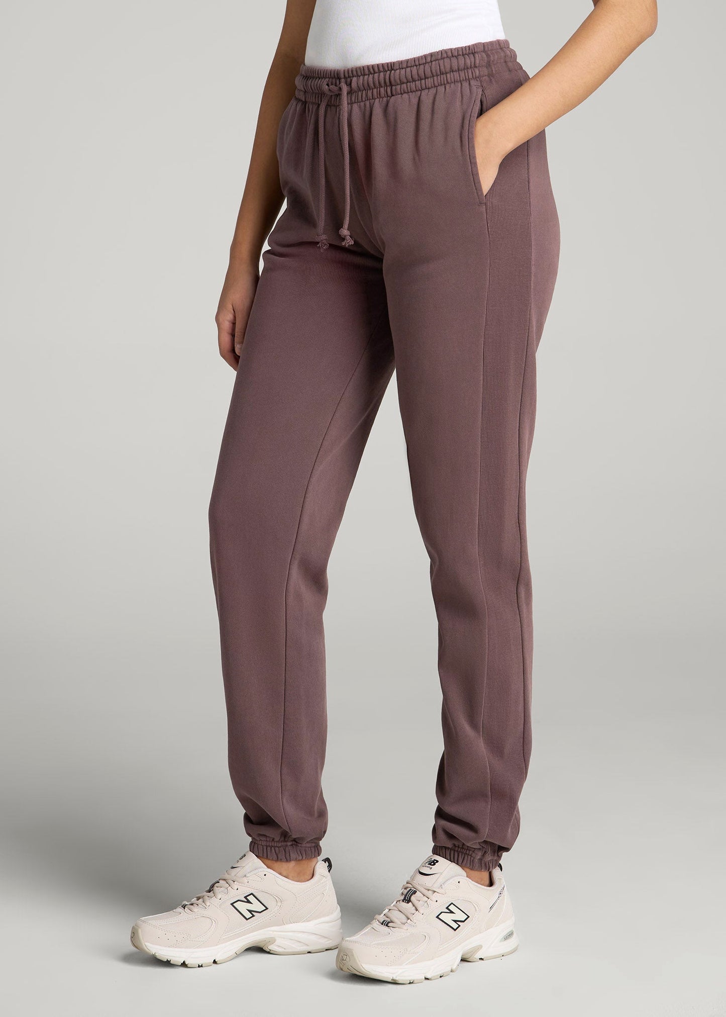 Wearever Fleece Regular Fit Sweatpants for Tall Women in Dusty Merlot