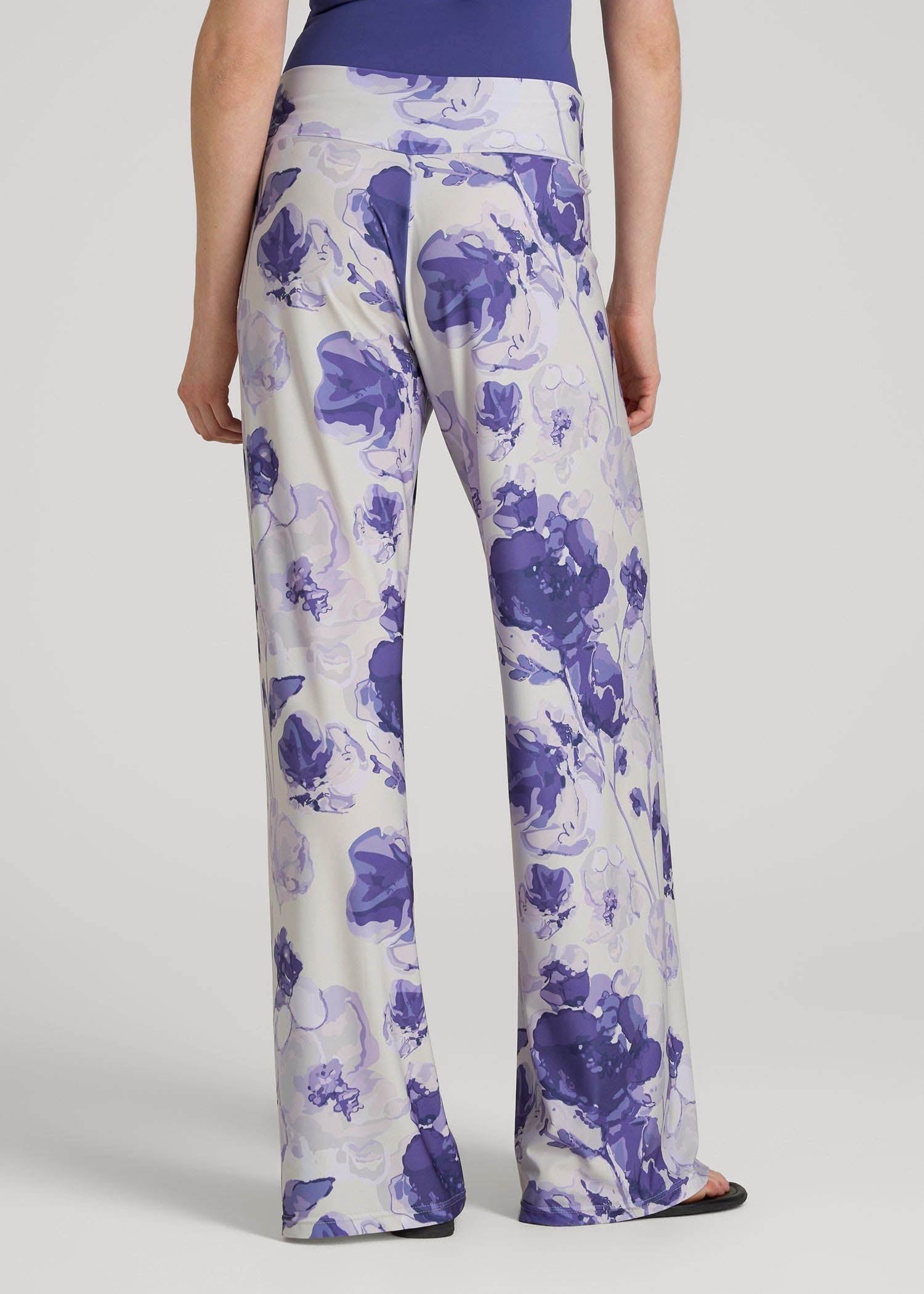 Pull-On Breezy Wide Leg Pants for Tall Women in Petal Wash
