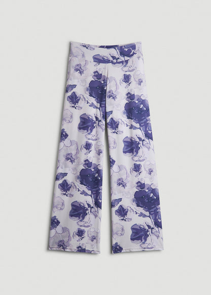 Pull-On Breezy Wide Leg Pants for Tall Women in Petal Wash