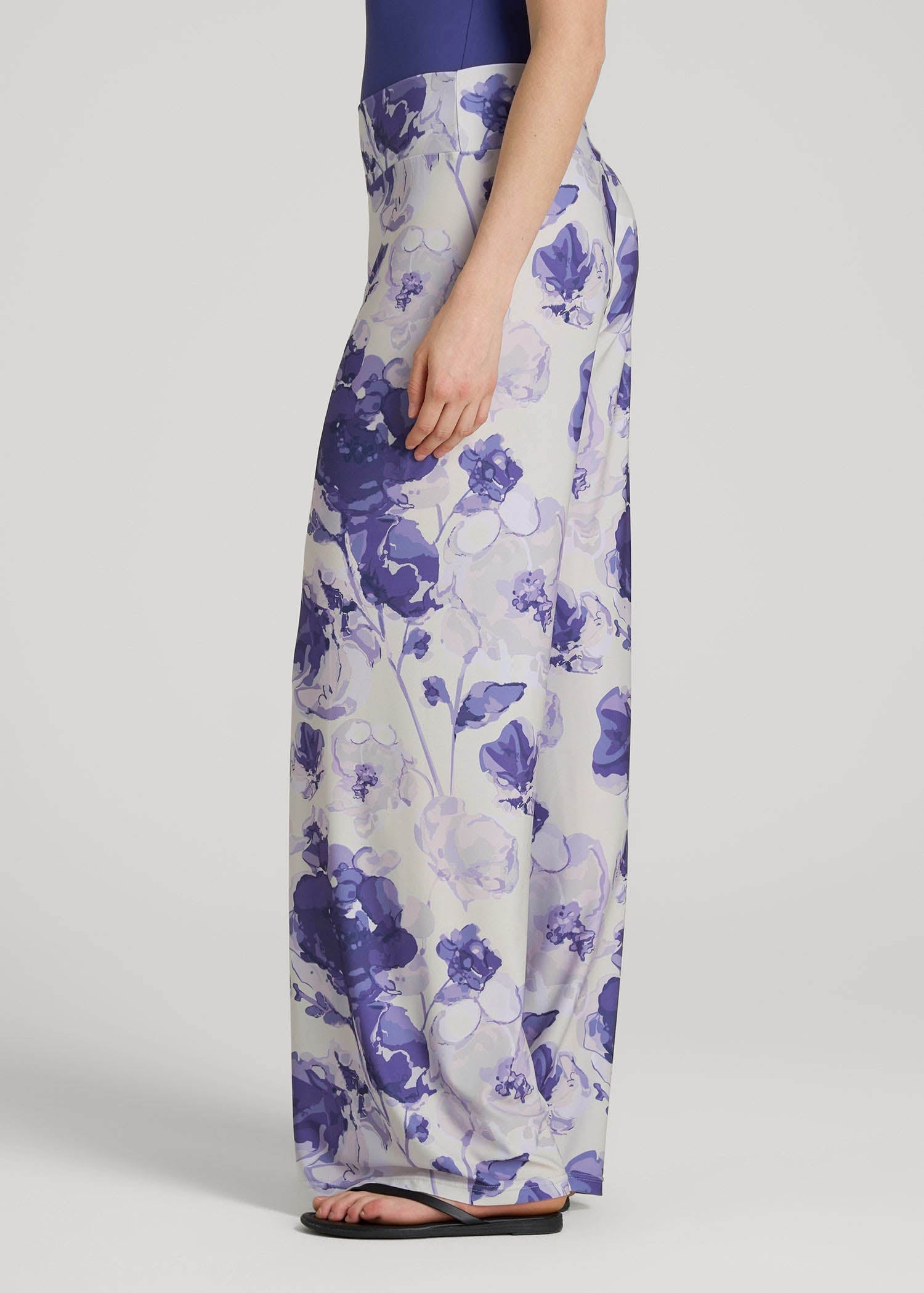 Pull-On Breezy Wide Leg Pants for Tall Women in Petal Wash