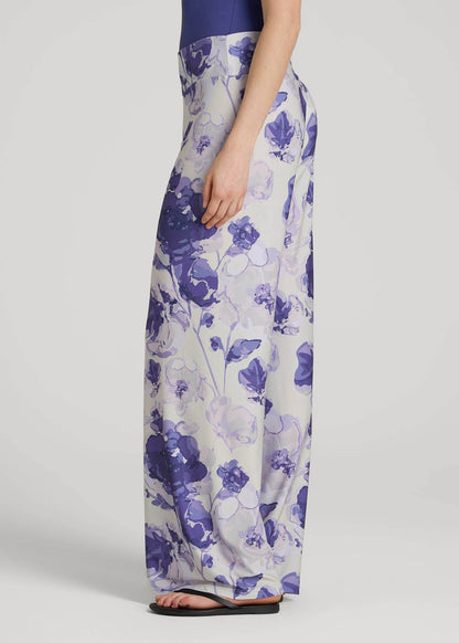 Pull-On Breezy Wide Leg Pants for Tall Women in Petal Wash