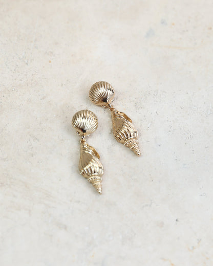 Antlia Gold Earrings | Women's Shell Earrings