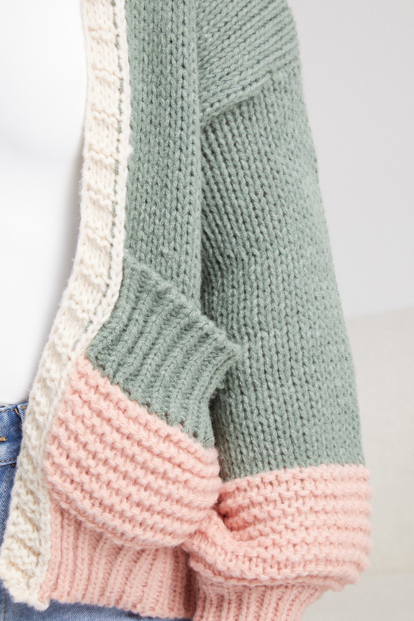 Aubree Khaki Multi Cardigan | Women's Knit Cardigan