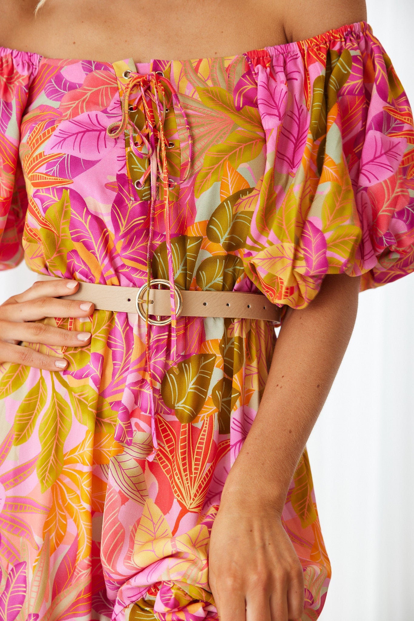 Axelle Dress Sunset Print | Women's Printed Midi Dress